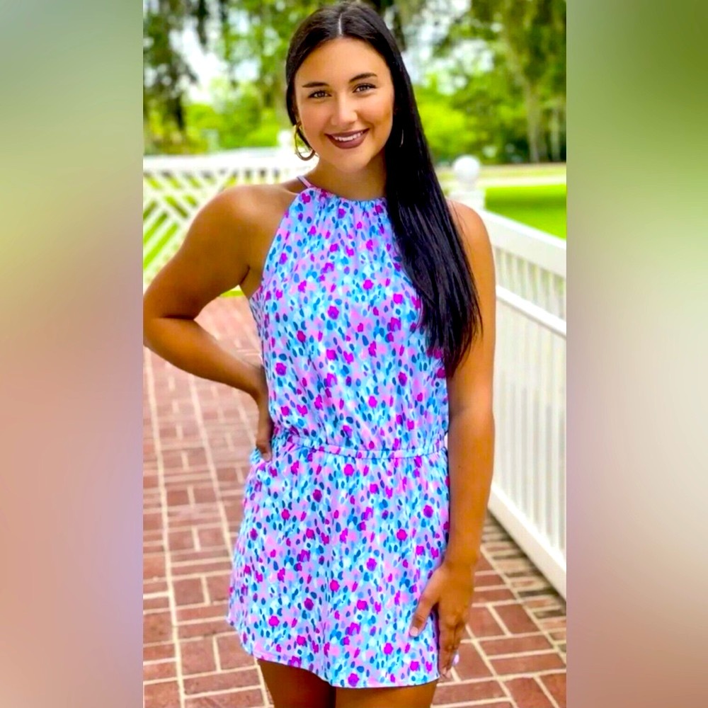 Lilly Pulitzer NWT Gianni Skort Romper Hottie Dottie